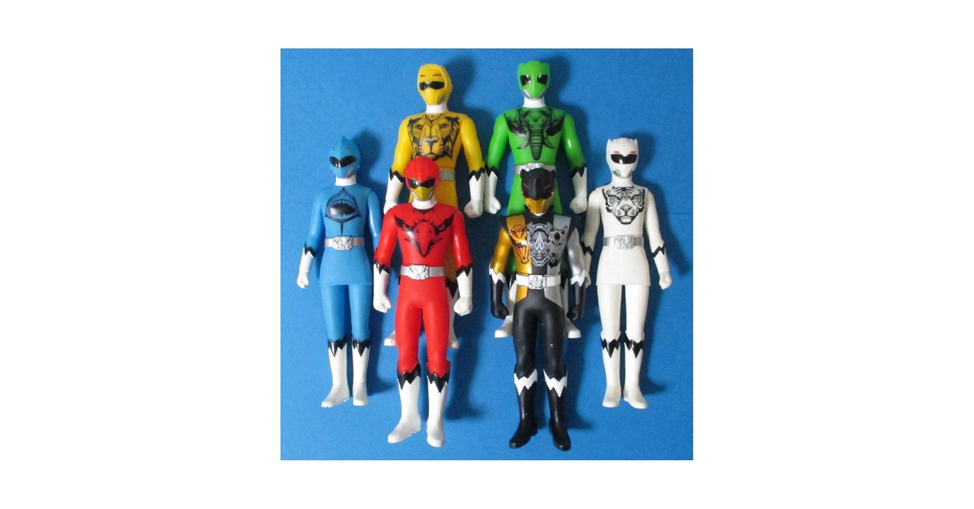 ジュウオウジャー当時物!ソフビ６体セット２０１６年⚠️自立できないのもあります ジュウオウジャー当時物!ソフビ6体セット2016年⚠️自立